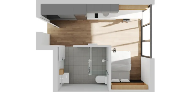 UniLodge Royal Melbourne Studio adaptable